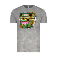 Cloud Rock Arkansas Map Sunflower Cactus Serape Vintage Tee - RanaPortraitStore