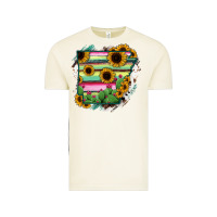 Vintage Arctic Arkansas Map Sunflower Cactus Serape Vintage Tee - RanaPortraitStore