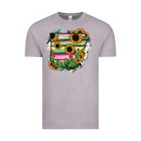 Vintage Zinc Arkansas Map Sunflower Cactus Serape Vintage Tee - RanaPortraitStore