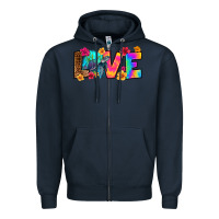 Navy turtle love Zipper Hoodie - RanaPortraitStore