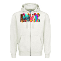 Oatmeal Heather turtle love Zipper Hoodie - RanaPortraitStore