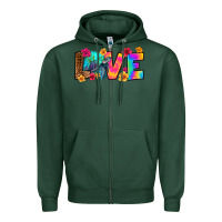 Sports Green turtle love Zipper Hoodie - RanaPortraitStore