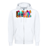 White turtle love Zipper Hoodie - RanaPortraitStore