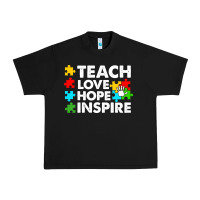 Black Teach Love Hope Inspire Urban Heavy Tee - CowhideDigitalArt