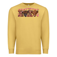 Antique Gold Xoxo highland cows Premium Sweatshirt - RanaPortraitStore