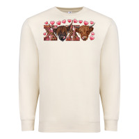 Sandshell Xoxo highland cows Premium Sweatshirt - RanaPortraitStore