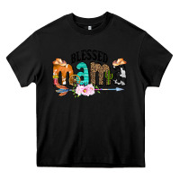 Black Blessed Mama Heavy Core Tee - CowCowDesign