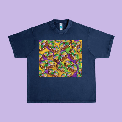Mardi Gras King Cake Urban Heavy Tee Designed By Ranaportraitstore