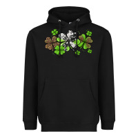 Black western cowhide leopard glitter shamrocks Heavyweight Hoodie - Jasminsmagicworld
