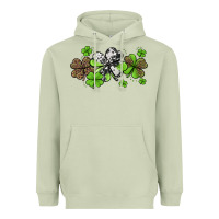 Matcha western cowhide leopard glitter shamrocks Heavyweight Hoodie - Jasminsmagicworld