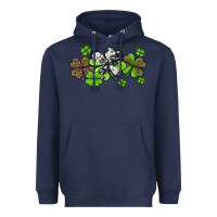 Navy western cowhide leopard glitter shamrocks Heavyweight Hoodie - Jasminsmagicworld