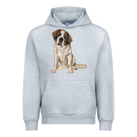Heather Grey saint bernard Urban Hoodie - RanaPortraitStore