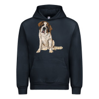 Navy saint bernard Urban Hoodie - RanaPortraitStore