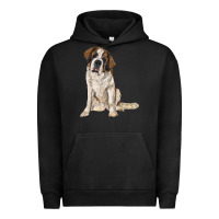 Pigment Black saint bernard Urban Hoodie - RanaPortraitStore