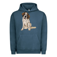 Pigment Midnight Navy saint bernard Urban Hoodie - RanaPortraitStore