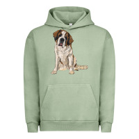 Pigment Oil Green saint bernard Urban Hoodie - RanaPortraitStore