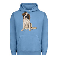 Pigment Pebble Blue saint bernard Urban Hoodie - RanaPortraitStore