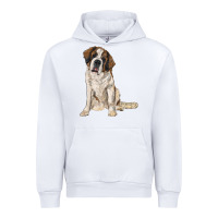 White saint bernard Urban Hoodie - RanaPortraitStore