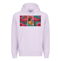 Lilac french bulldog floral license plate Premium Hoodie - Artiststas