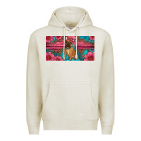 Oatmeal Heather french bulldog floral license plate Premium Hoodie - Artiststas