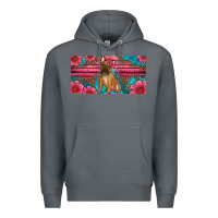 Rock french bulldog floral license plate Premium Hoodie - Artiststas