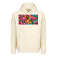 Sandshell french bulldog floral license plate Premium Hoodie - Artiststas