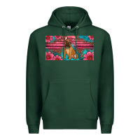Sports Green french bulldog floral license plate Premium Hoodie - Artiststas