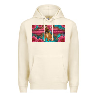 Tofu french bulldog floral license plate Premium Hoodie - Artiststas