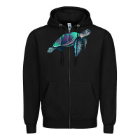 Black turtle Zipper Hoodie - RanaPortraitStore