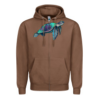 Chestnut turtle Zipper Hoodie - RanaPortraitStore