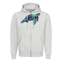 Dove Grey turtle Zipper Hoodie - RanaPortraitStore