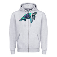 Heather Grey turtle Zipper Hoodie - RanaPortraitStore