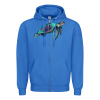 True Royal turtle Zipper Hoodie - RanaPortraitStore