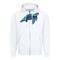 White turtle Zipper Hoodie - RanaPortraitStore