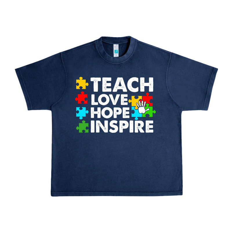 Teach Love Hope Inspire Urban Heavy Tee by CowhideDigitalArt | Teevron