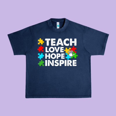 Teach Love Hope Inspire Urban Heavy Tee Designed By Cowhidedigitalart