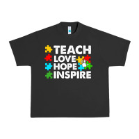 Pigment Black Teach Love Hope Inspire Urban Heavy Tee - CowhideDigitalArt