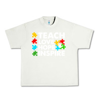 Pistachio Teach Love Hope Inspire Urban Heavy Tee - CowhideDigitalArt
