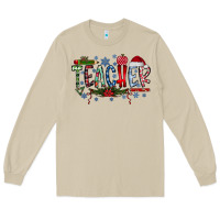 Mushroom Teacher Christmas Long Sleeve Tee - CowhideDigitalArt