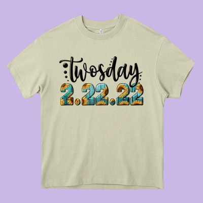 2 22 22 Twosday Heavy Core Tee Designed By Ranaportraitstore