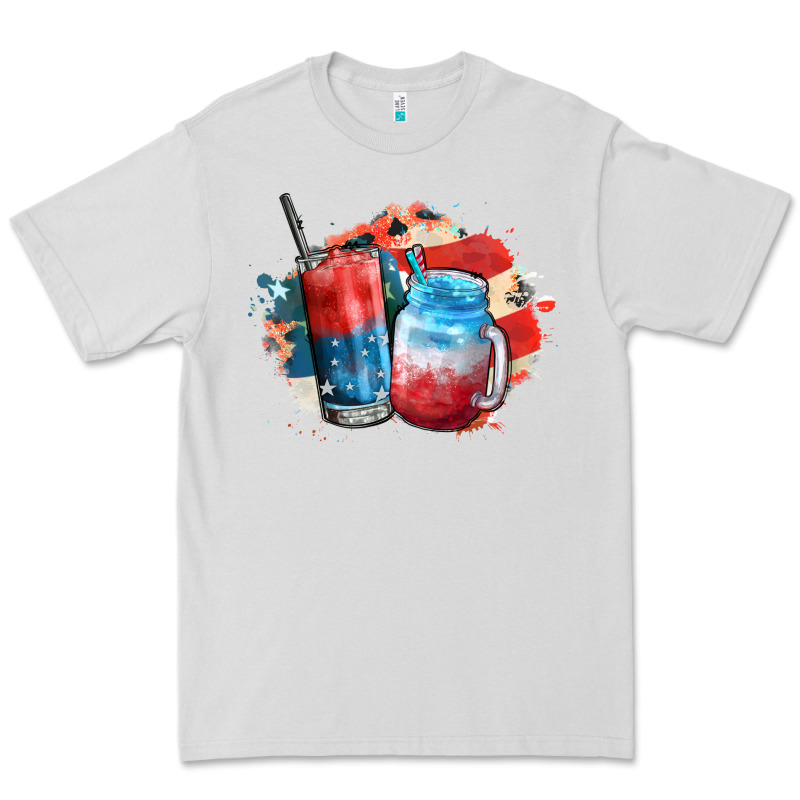 Red White And Blue Slushy Cocktail Premium Tee by FaDigitalArtStudio | Teevron