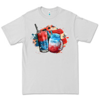 Dove Grey Red white and blue slushy cocktail Premium Tee - FaDigitalArtStudio