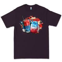 Plum Red white and blue slushy cocktail Premium Tee - FaDigitalArtStudio