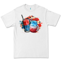 White Red white and blue slushy cocktail Premium Tee - FaDigitalArtStudio