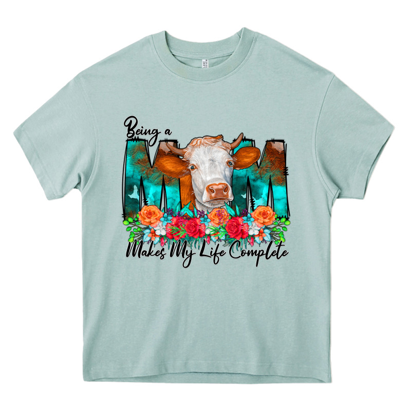 Being A Mom Makes My Life Complete Heavy Core Tee by CowCowDesign | Teevron