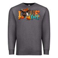 Charcoal Heather love fall holstein cow Premium Sweatshirt - Jasminsmagicworld