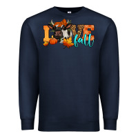 Navy love fall holstein cow Premium Sweatshirt - Jasminsmagicworld