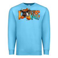 Ocean Blue love fall holstein cow Premium Sweatshirt - Jasminsmagicworld