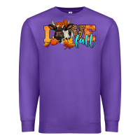 Purple love fall holstein cow Premium Sweatshirt - Jasminsmagicworld