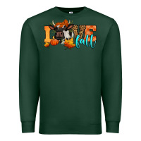 Sports Green love fall holstein cow Premium Sweatshirt - Jasminsmagicworld